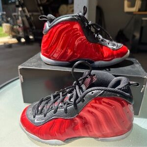 Nike Little Posite One Metallic Red Size 1.5y